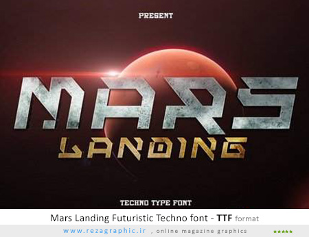 فونت انگلیسی مریخ - Mars Landing Futuristic Techno font